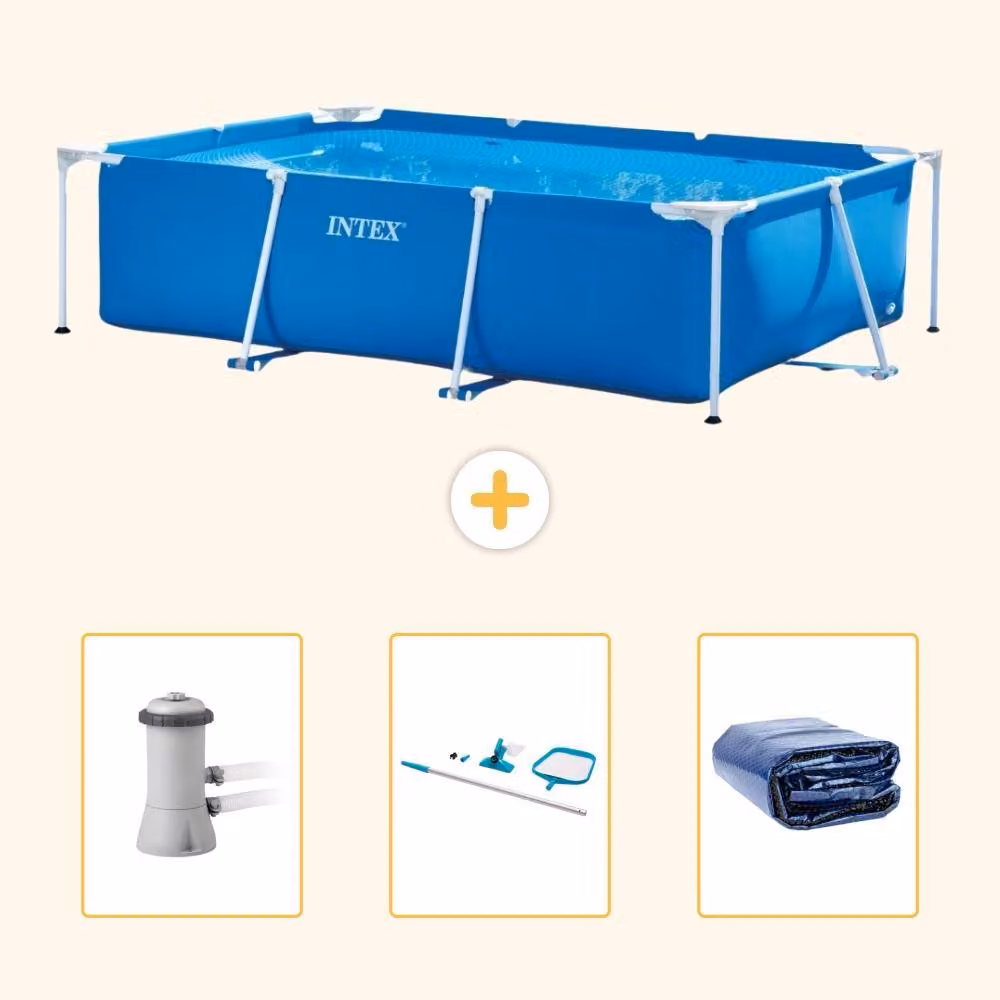 Piscina fuori terra rettangolare - 300x200x75 cm - 4 pezzi - Modello SCB81