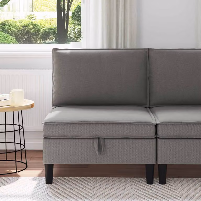 Divano moderno vidaXL con contenitore in velluto grigio scuro per il tuo soggiorno