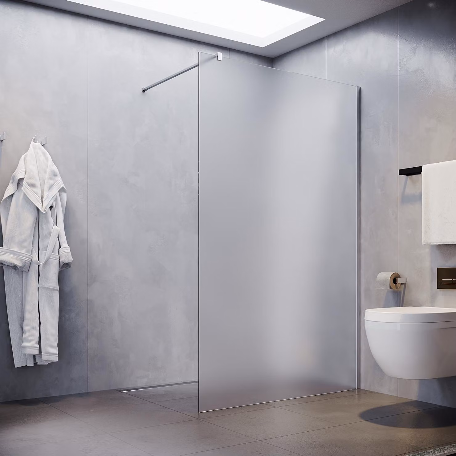 SONNI 120x200 cm cabina doccia con stabilizzatore in vetro 8 mm completamente satinato con nano rivestimento Cabine doccia