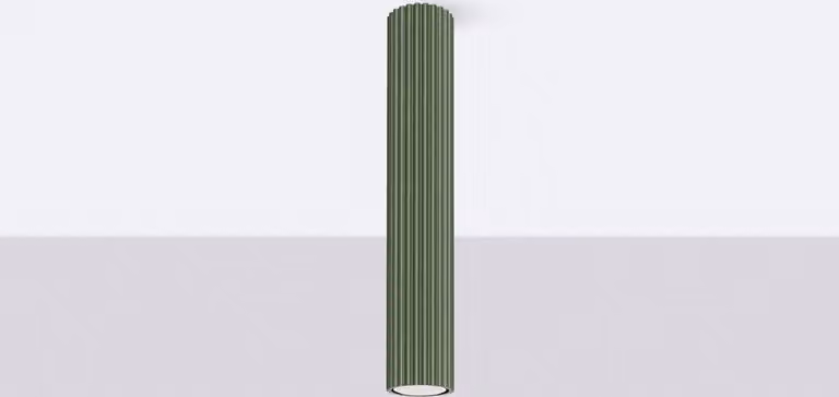 Lampada da soffitto KARBON 40 verde oliva 1xGU10 10W alluminio 40x6.5x6.5cm Sollux Lighting