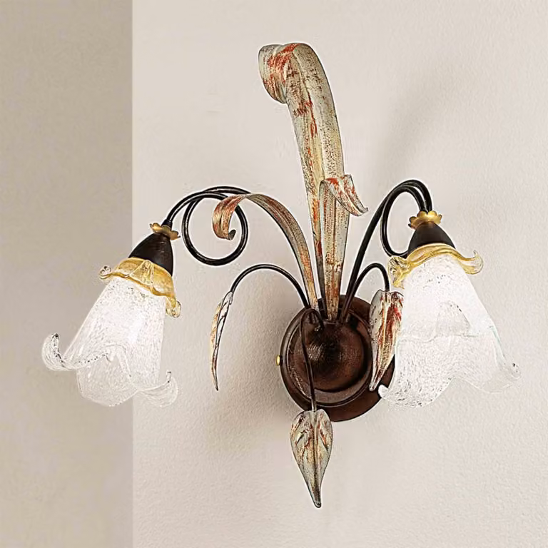 Lam Applique GIUSEPPE, dimmerabile, Marrone / Ruggine, Soggiorno / Sala da pranzo, Metallo, Fiorentino, Applique