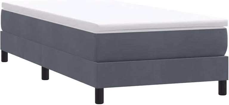 Maison Exclusive - Giroletto a Molle senza Materasso Grigio Scuro 90x210cm Velluto