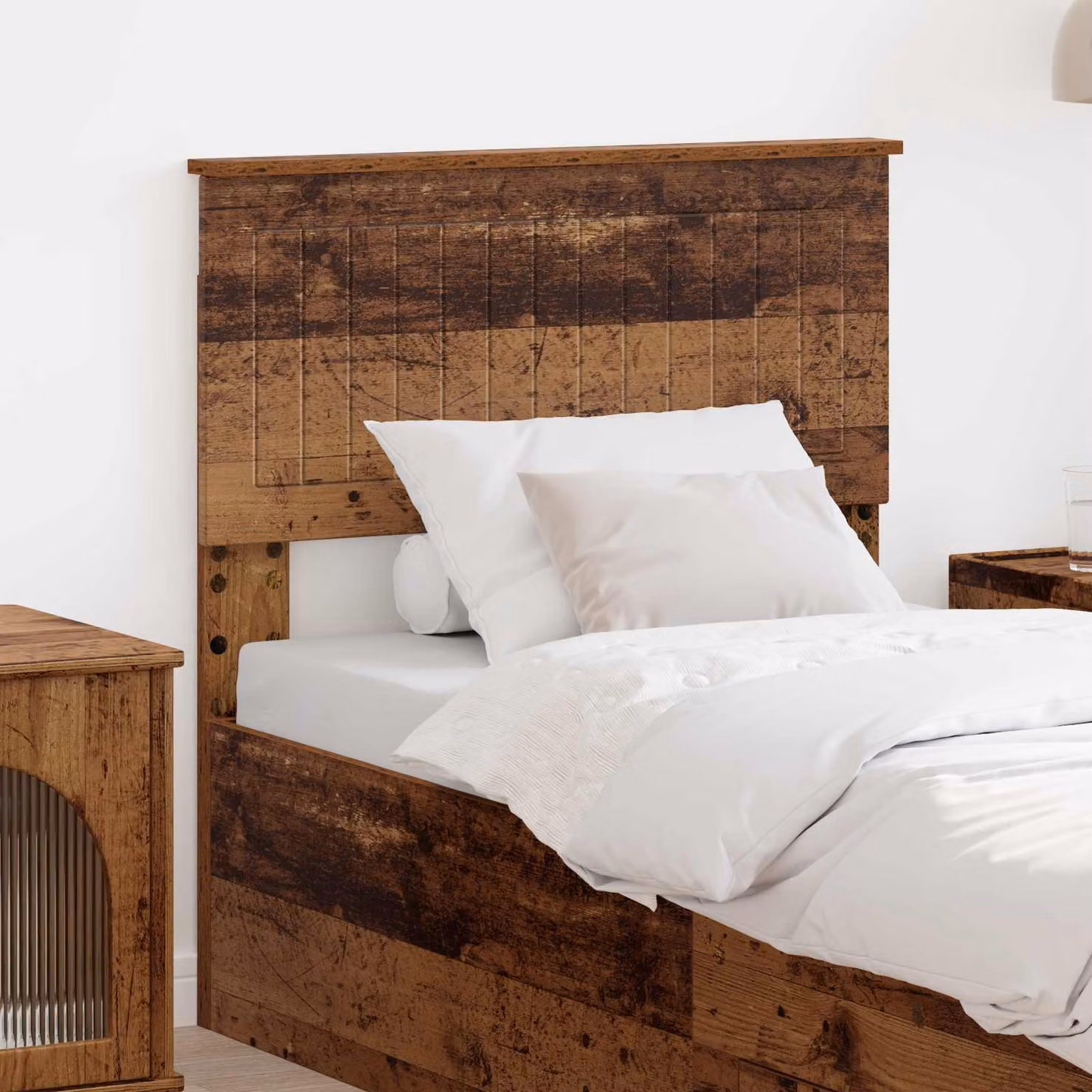 Testiera per letto moderna vidaXL in legno ingegnerizzato color marrone opaco