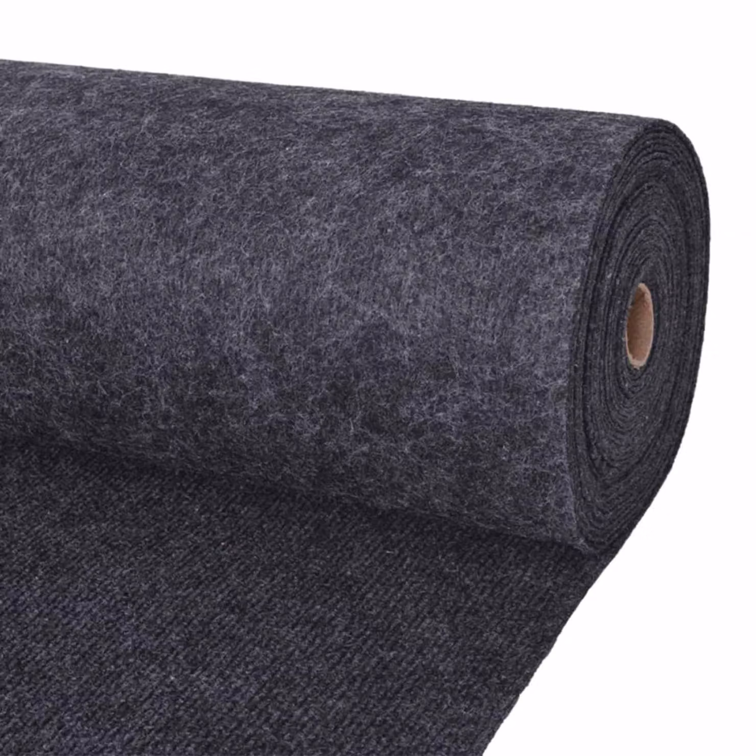 Tappeto moderno a strisce vidaXL in poliestere, colore antracite, L: 120 cm, P: 20 m