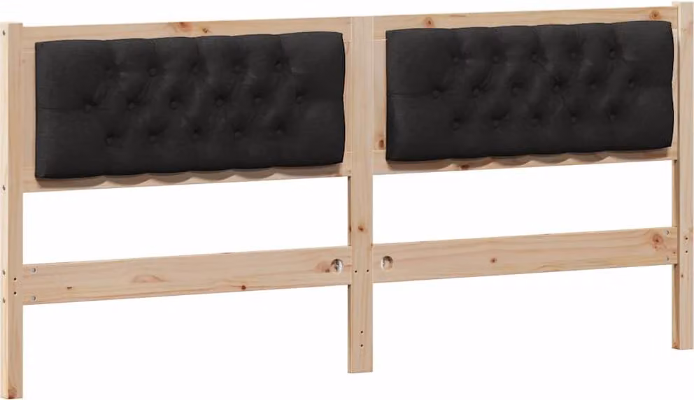 Testiera Altro Marrone e nero 160 cm Legno di pino massello