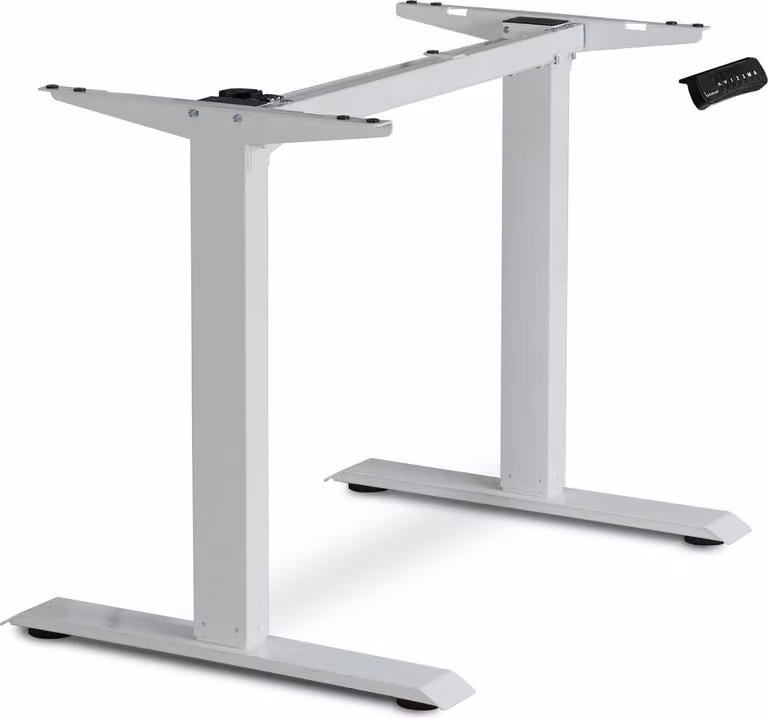 ESMART Germany ETX-121G Grigio - Telaio ergonomico per scrivania sit-stand Regolabile elettricamente in altezza in modo continuo da 71 a 121 cm 3x memoria Promemoria attività Soft-Start/Stop