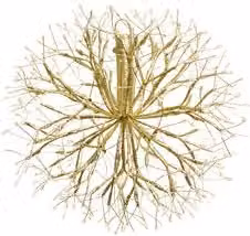 Ramo sfera Champagne (D30 cm) 1 gioco di luce (1pz) RICH 384 luci - MICROLED Bianco caldo IP44 77492