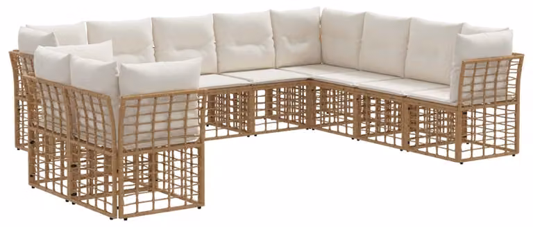 Set di divani da esterno Naturale Poliestere