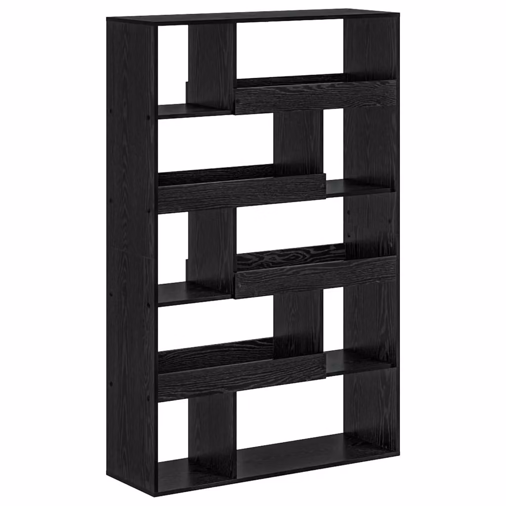 Scaffale per libri moderno vidaXL in MDF nero L: 100 cm, P: 33 cm, H: 156,5 cm – 2