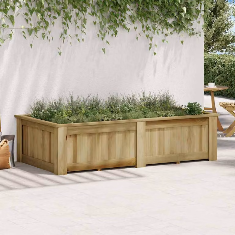 vidaXL Fioriera Rialzata 196x100x50 cm in Legno di Pino Impregnato