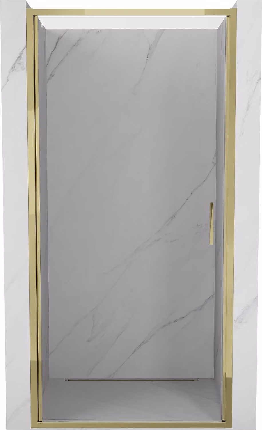 Mexen Exo porta doccia battente 75 cm, trasparente, dorato - 817-075-000-50-00
