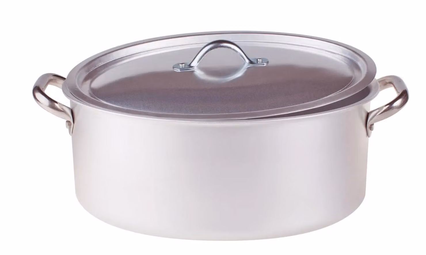 Casseruola Ovale in alluminio 3mm con coperchio, diam. 36x25cm