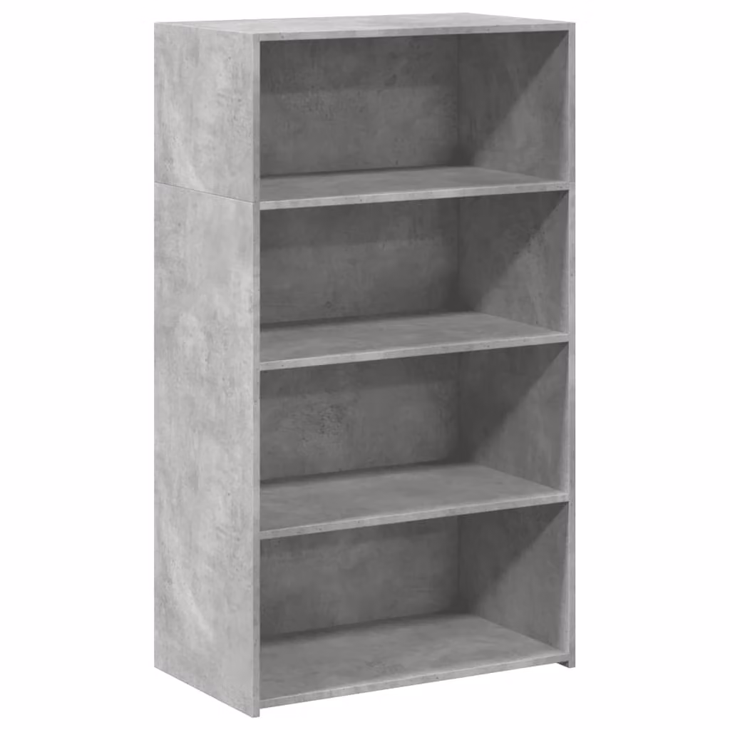 Credenza Grigio Cemento 70x41x124 cm in Legno Multistrato