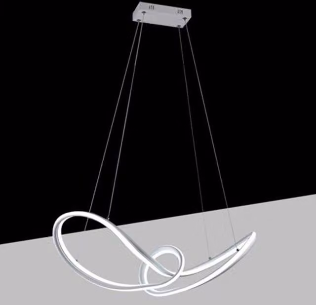 Lampadario a sospensione LED Trade Shop intrecciato a fiocco bianco con 3 colorazioni di luce CCT 60W A59-b3c – 1