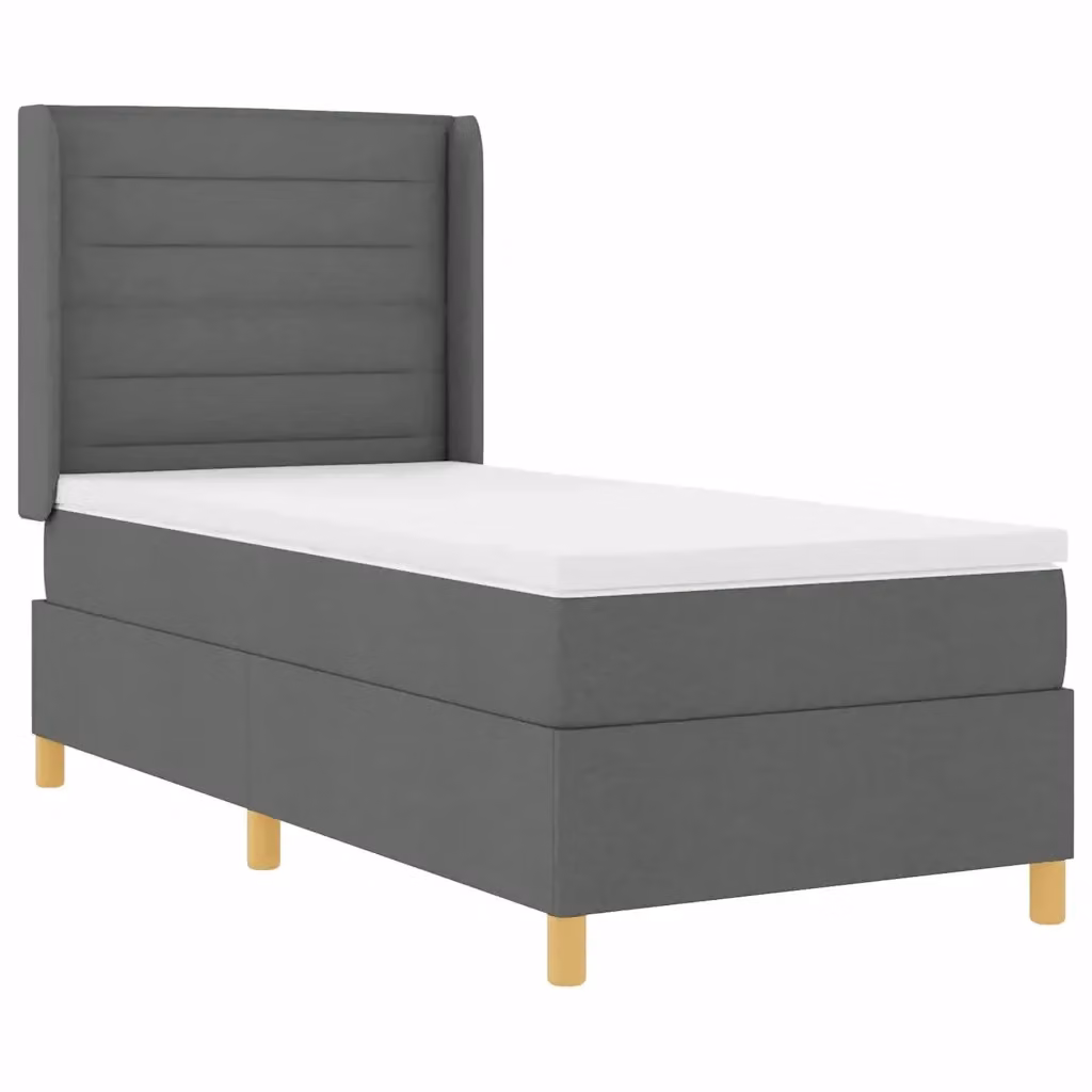 vidaXL Letto a molle con strisce LED Grigio L: 80 cm, P: 200 cm – 2
