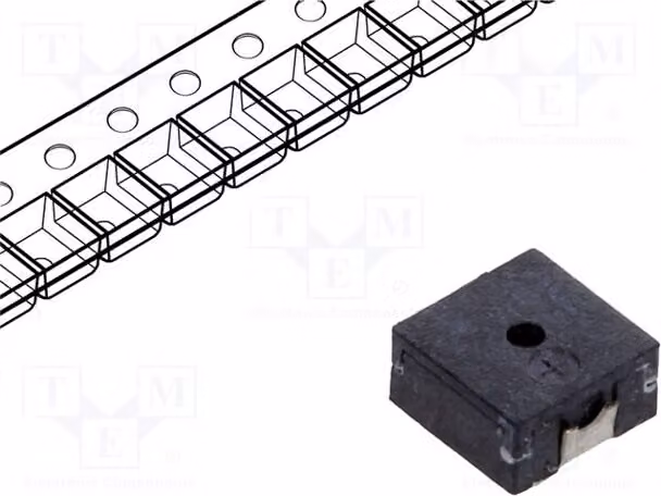 1 x Sensore acustico: trasmettitore di segnali elettromagnetici SMD, frequenza 1100 Hz, corrente 90 mA, modello LD-BZEL-T69-0404, marca El