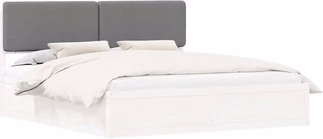 Letto matrimoniale | Letto per adulti | Letto con Testiera Rivestita Grigio chiaro 180 x 200 cm