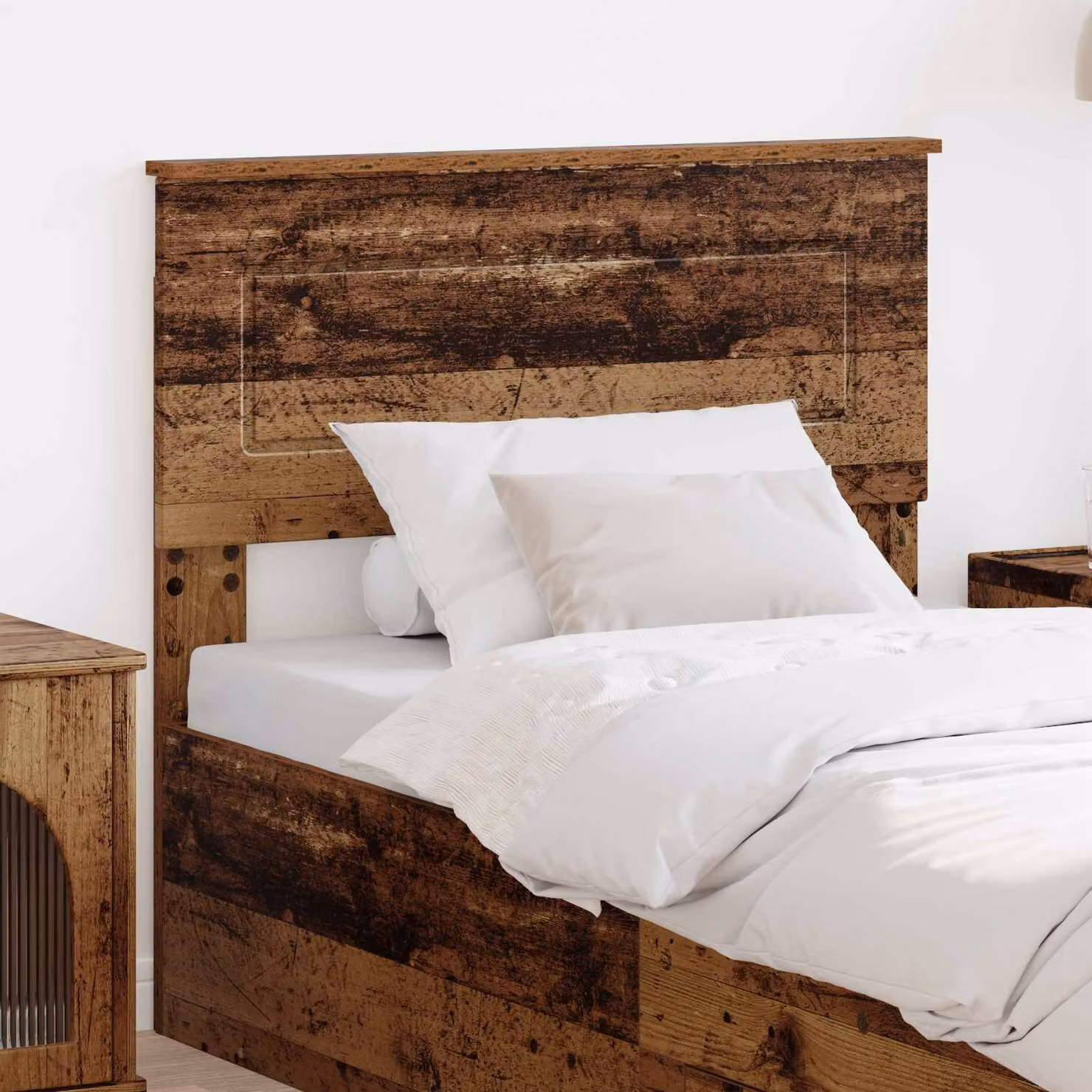 Testiera per letto vidaXL in legno ingegnerizzato stile moderno, colore marrone