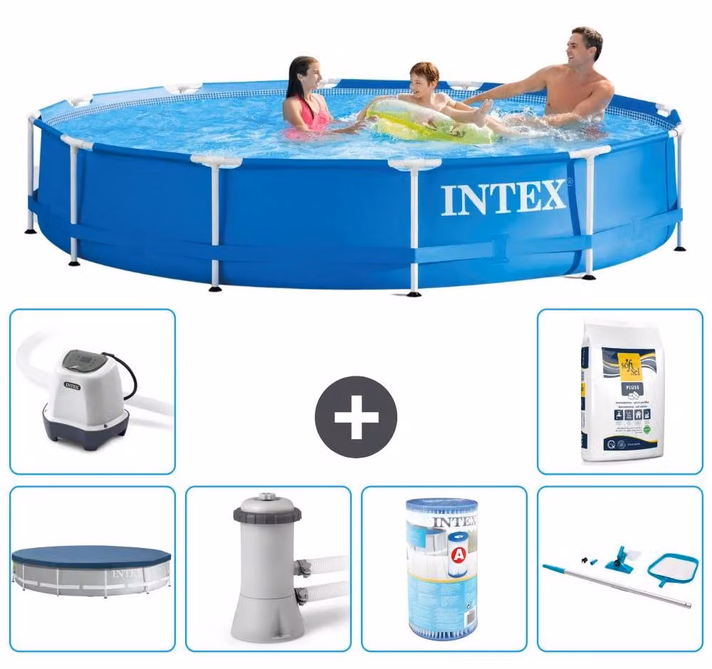 Piscina autoportante rettangolare - 366x76 cm - 7 pezzi - Modello S31567