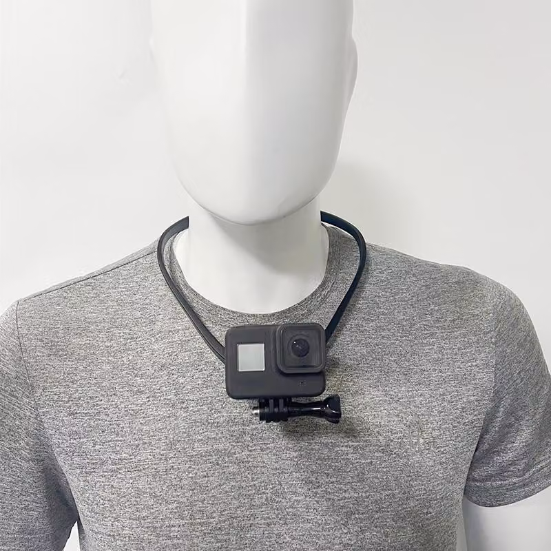 Supporto per videocamera sportiva da collo Supporto per telefono da collo Cordino di sicurezza Supporto rotante sospeso per Hero 10 9 8 7 DJI con vite