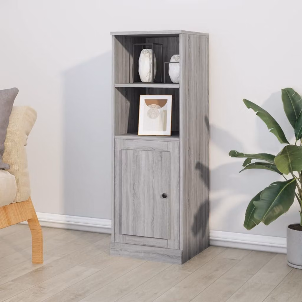 Credenza vidaXL in Legno Multistrato Grigio Sonoma, L/P/H: 36 x 35,5 x 103,5 cm