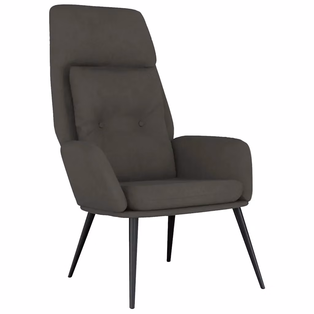 Poltrona Reclinabile Relax Design In Grigio con Rivestimento in Similpelle Scamosciata e Struttura in Metallo – 2