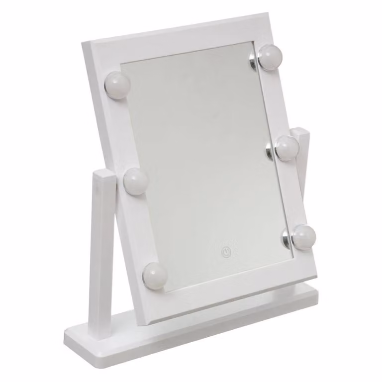 Specchio da trucco HOLLYWOOD con retroilluminazione a LED, 40 cm, nero - 5five Simple Smart