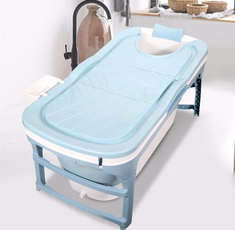 Jopassy 116 x 60 x 50 cm Vasca da bagno pieghevole Adulti Vasca da bagno pieghevole portatile Vasca da bagno mobile per bagno