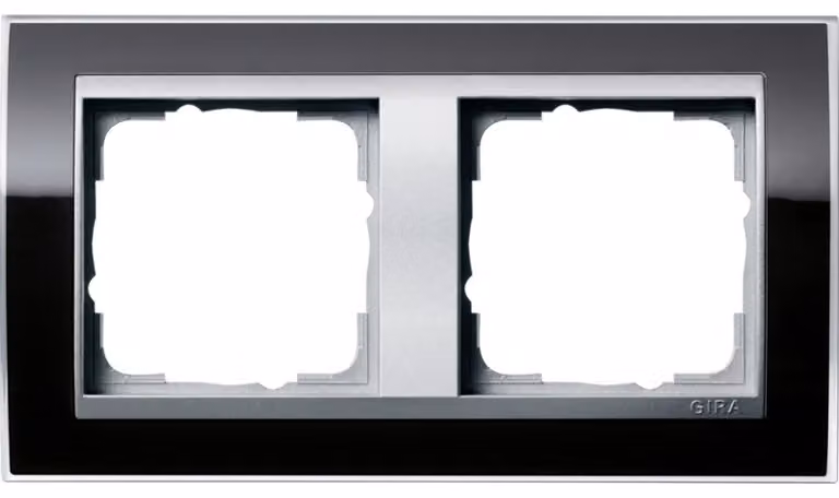 GIRA Telaio a 2 ingressi Event Clear, Standard 55, System 55 Black 0212736 (0212736)