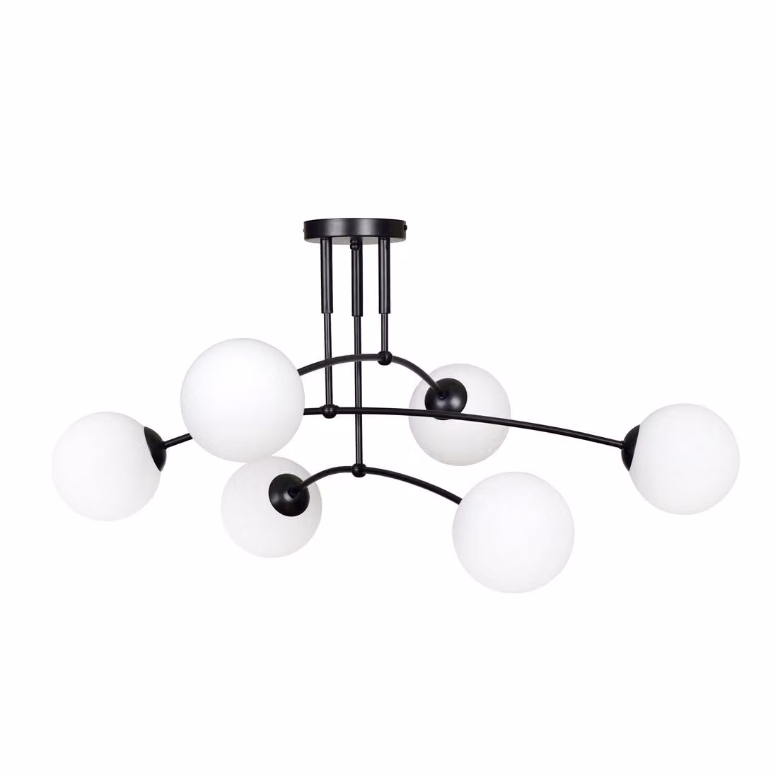 Lampadario Emibig 6xE14 40W PREGOS 6 BLACK 670/6