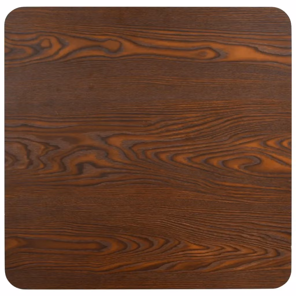 Tavolo da bistrò moderno vidaXL in MDF e metallo marrone e nero L/P: 80 x 80 cm, H: 75 cm – 2