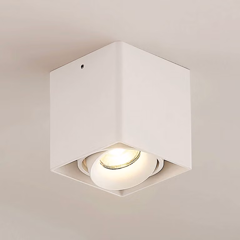 Faretto a soffitto Kubika Arcchio, dimmerabile, Bianco / Opale, Corridoio, Alluminio, Moderno, Plafoniera