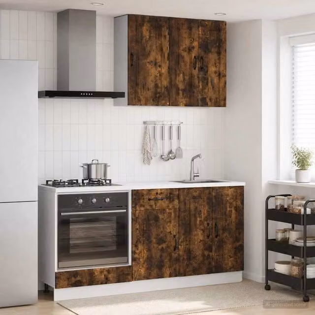 Unità Cucina KALMAR 5 pz Rovere Fumo Legno ingegnerizzato 3438240