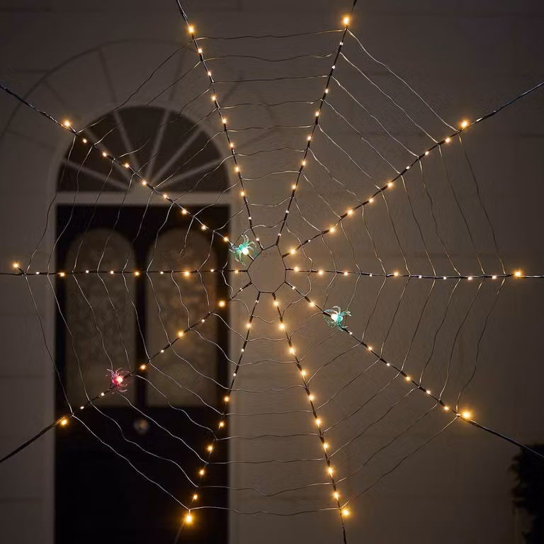 Rete di Halloween con 100 LED, 115 cm, con timer, grado di protezione IP44