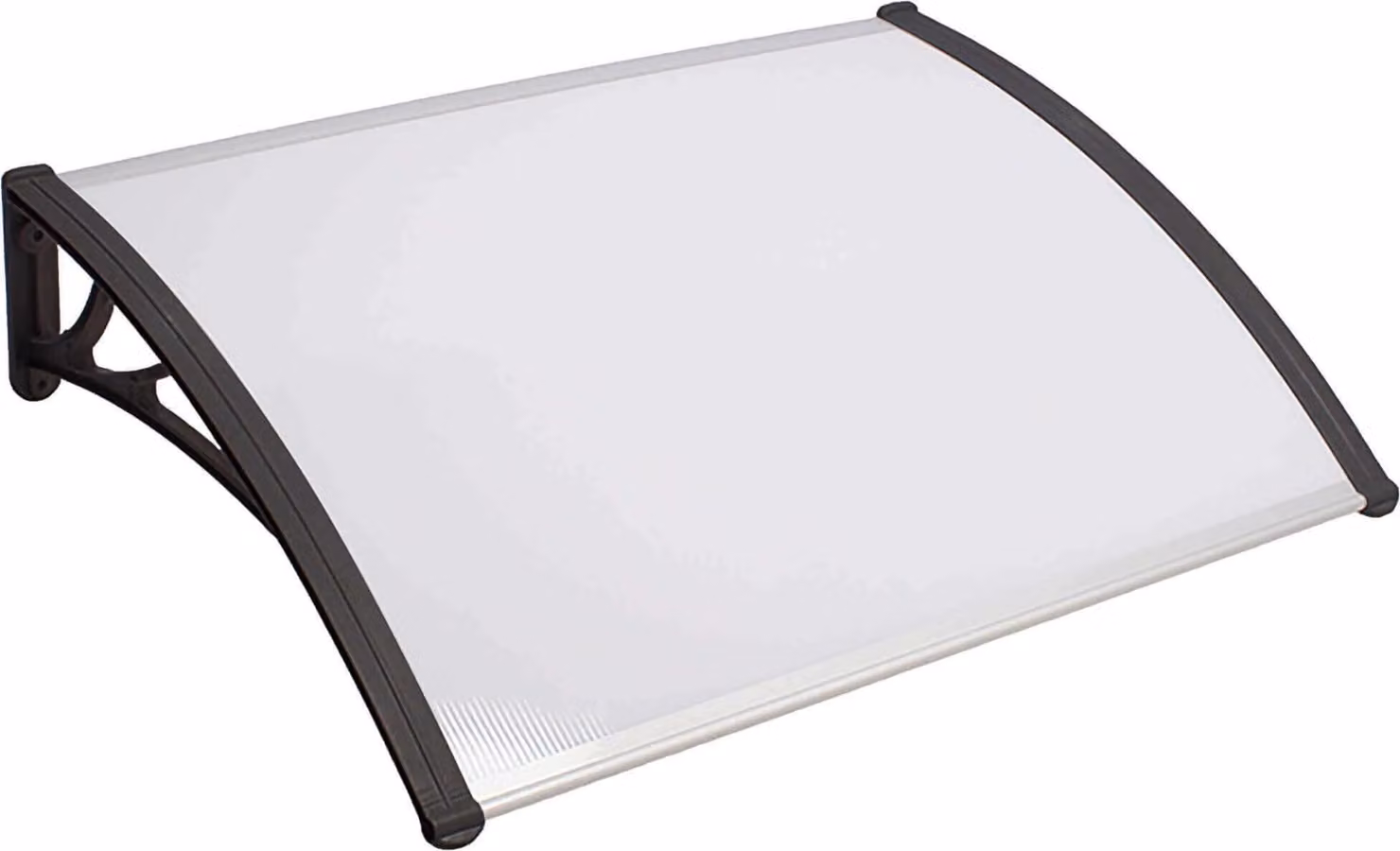Milani Home - pensilina ingresso in policarbonato trasparente, 100 x 120 cm, tettoia porta per esterno