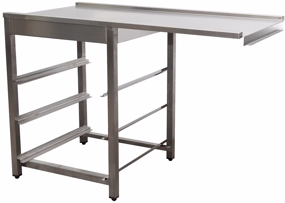 Tavolo scolapiatti Saro destro 1200x786x625mm per lavastoviglie a cappa, in acciaio inox
