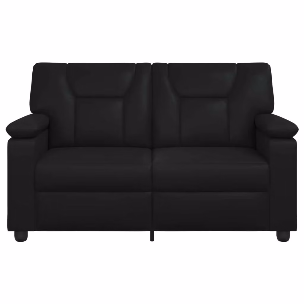 Divano moderno vidaXL in similpelle nero con struttura in metallo L: 151 cm, P: 85 cm, H: 93 cm – 2