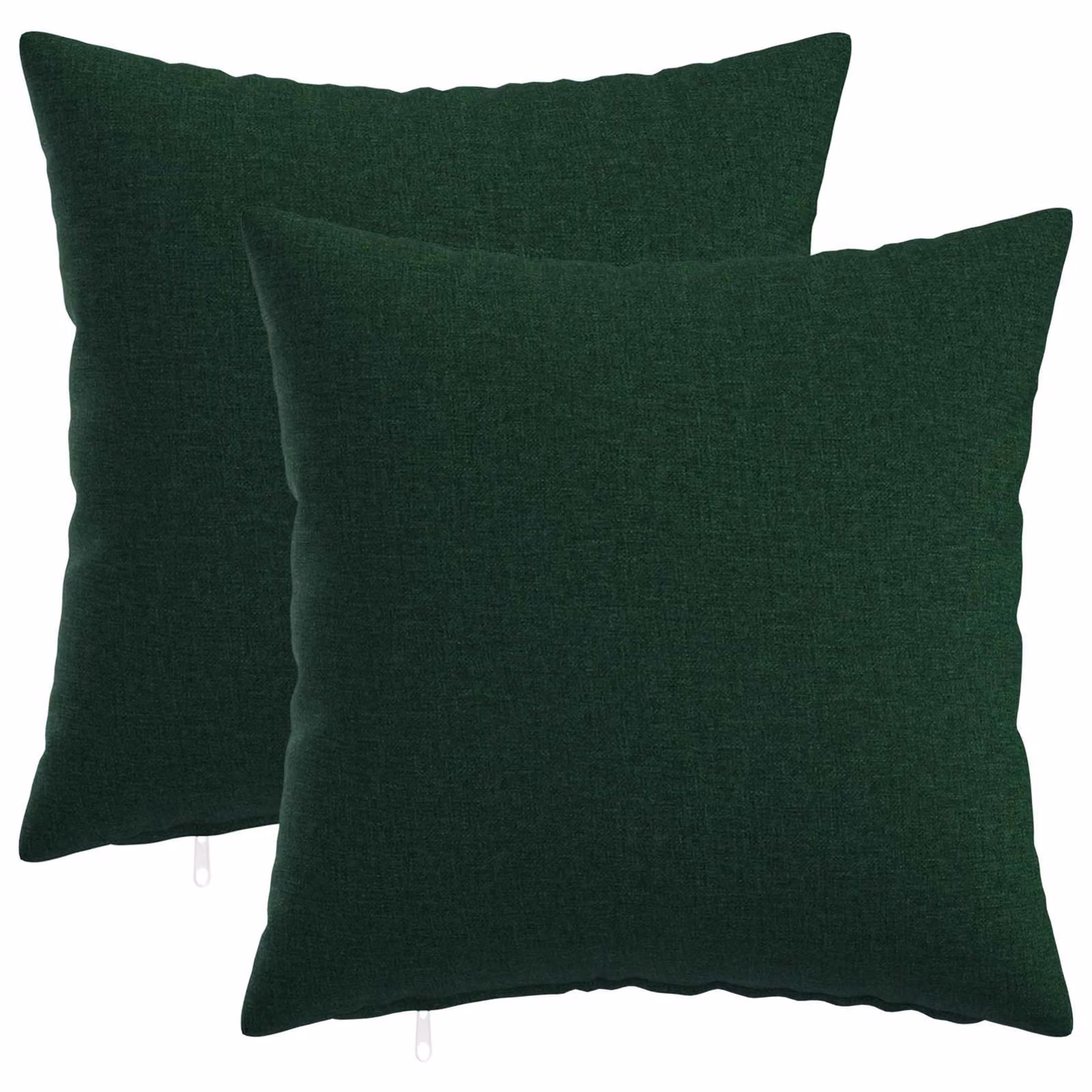 Set di 2 cuscini quadrati vidaXL HEERLEN in tessuto verde, lavabili e con rivestimento rimovibile, 30 x 30 x 30 cm