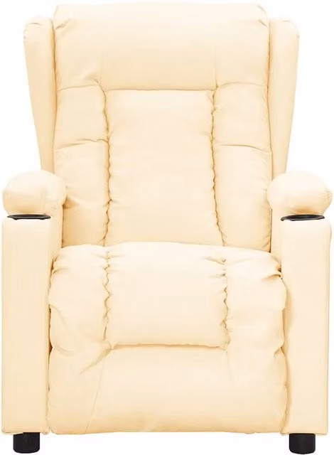 Poltrona Relax Recliner vidaXL in Similpelle Beige con Braccioli