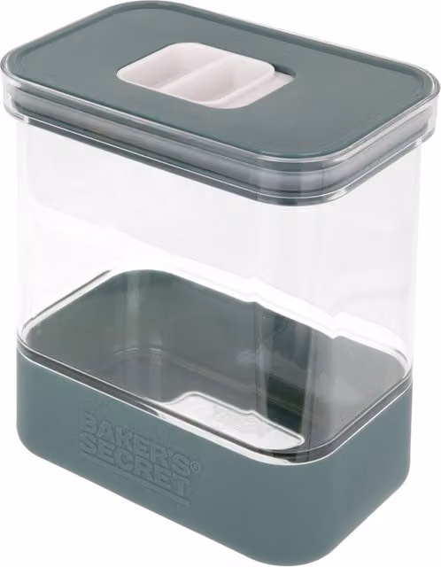 Contenitore alimenti ermetico Baker's Secret in plastica e silicone, bianco e verde, 1,6 l