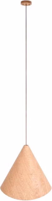 Lampada a sospensione scandi rovere cono E27 Maxlight