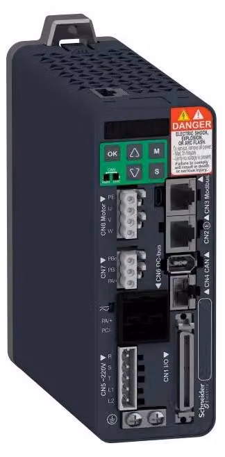 Servoamplificatore Schneider Electric, Lexium 28, 750 W, EtherCAT, 200-240 V CA, monofase/trifase LXM28EU07M3X
