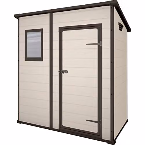 Casetta Ricovero Attrezzi Manor Pent Effetto Legno Beige cm 183x111x200H