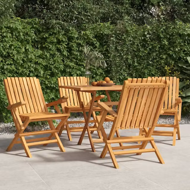 Sedie Pieghevoli 4pz 61x67x90cm Legno Massello Teak 3155055