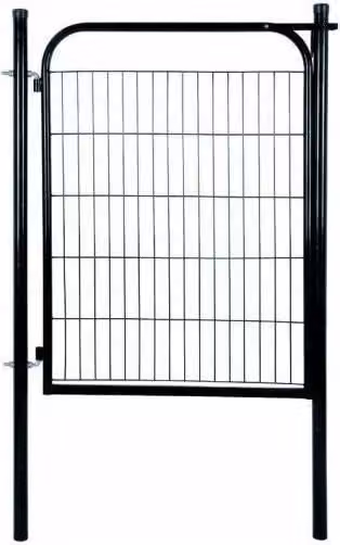 Cancello Pedonale Vigor Blinky 00698-25 in Acciaio con Telaio Tubolare, Colore Antracite, L: 100 cm, H: 103 cm