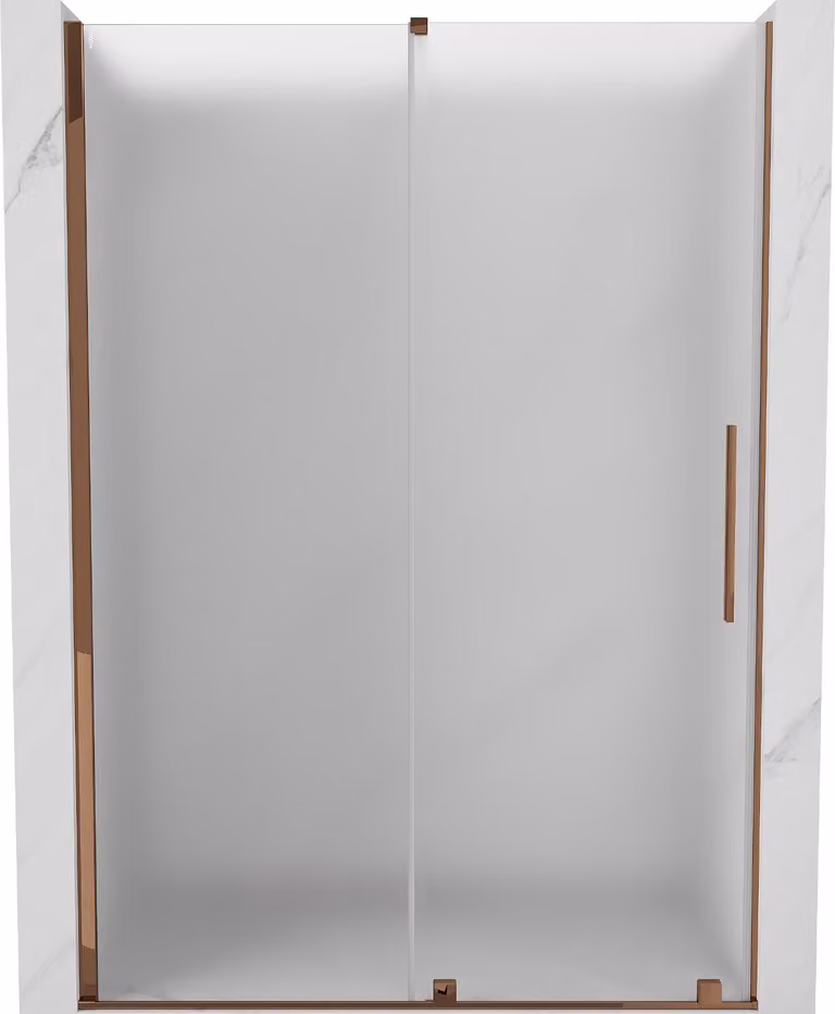 Mexen Velar porta doccia scorrevole 130 cm, satinato, oro rosa - 871-130-000-31-60