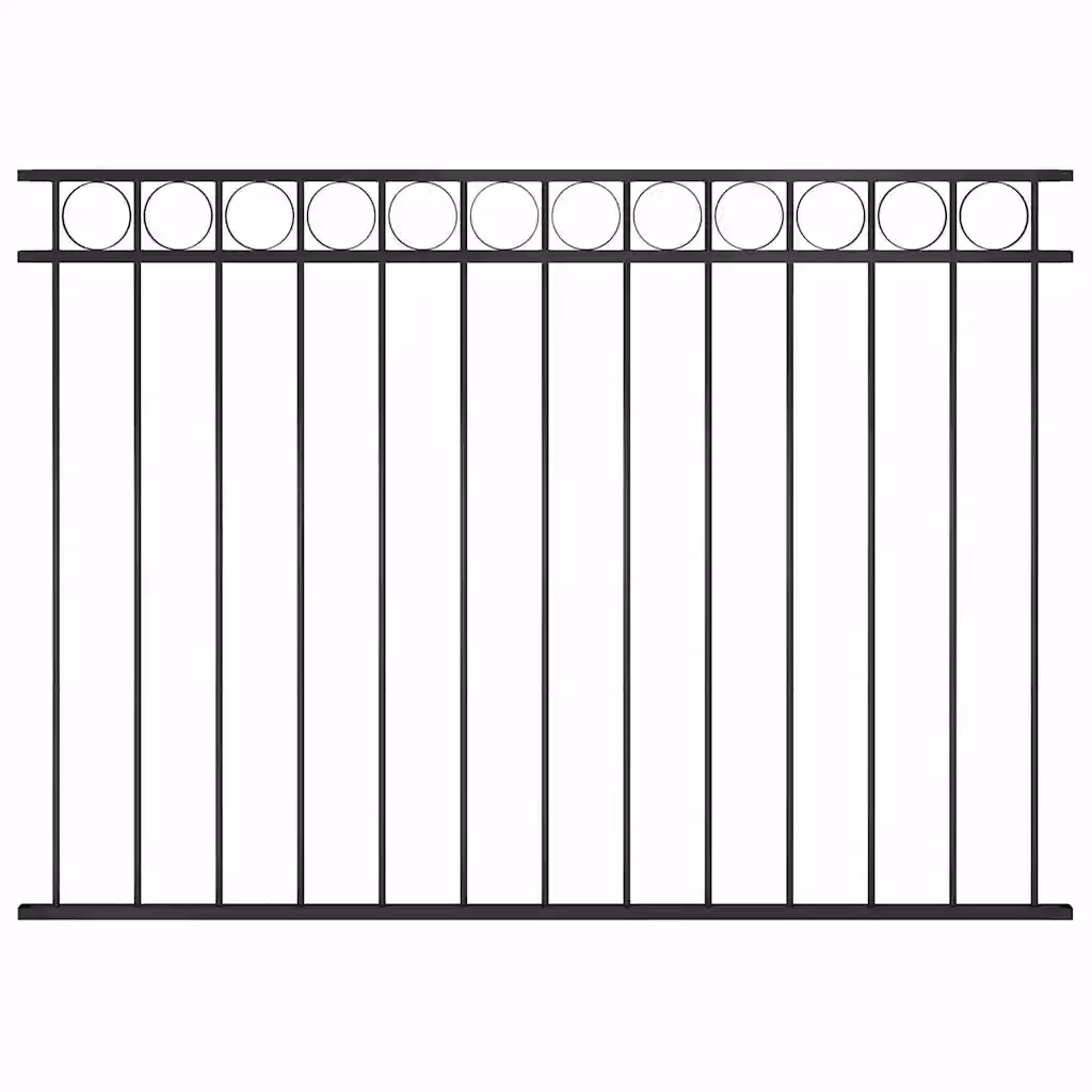 Pannello di recinzione ASSEN vidaXL in acciaio nero L: 163 cm, H: 120 cm