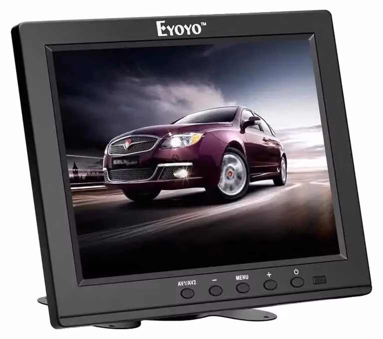 Monitor per telecamere di sicurezza, display LCD da 8 pollici, ingressi HDMI, VGA, BNC e AV, risoluzione 1024x768