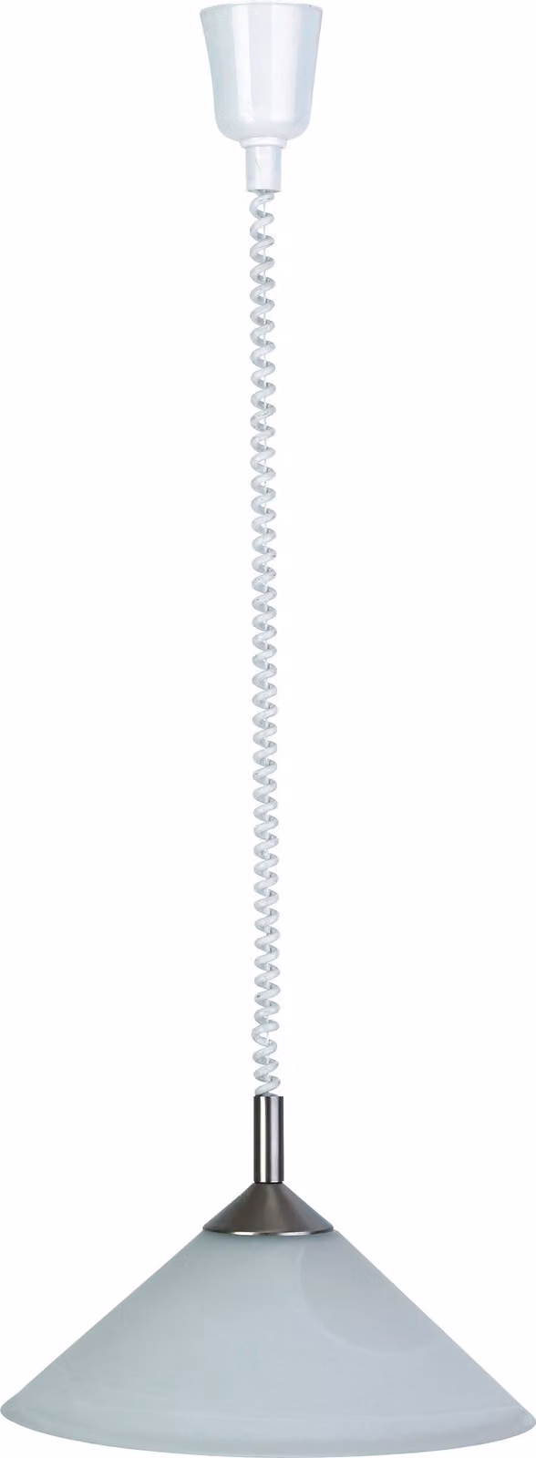 BRILLANTE lampada a sospensione Ariana | lampada a sospensione classica | metallo/vetro | ferro/bianco | regolabile in altezza | 1x E27 max. 60 W