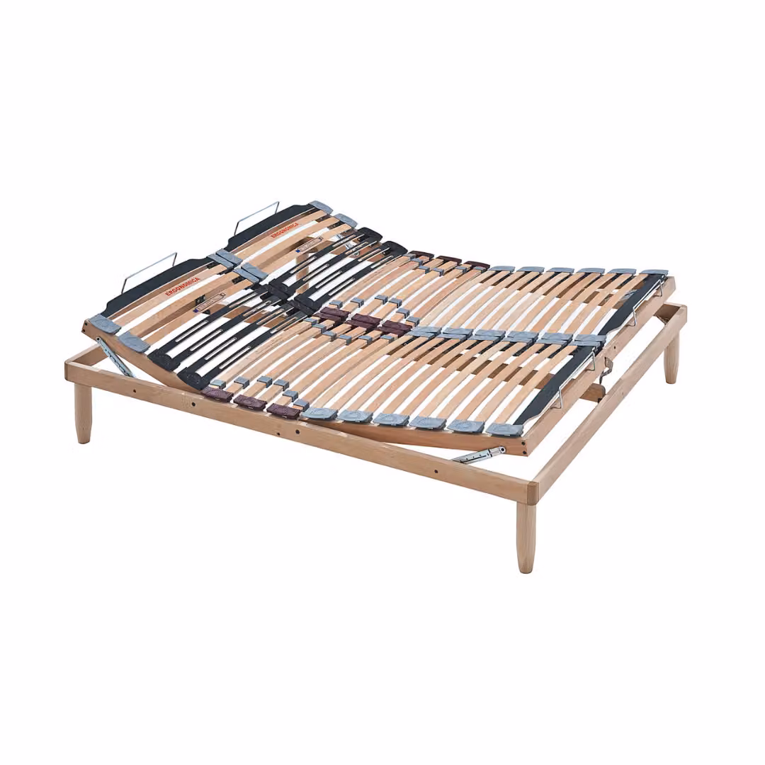 Rete in Legno Matrimoniale con Alzata Unica Manuale Lemon 170x195 cm